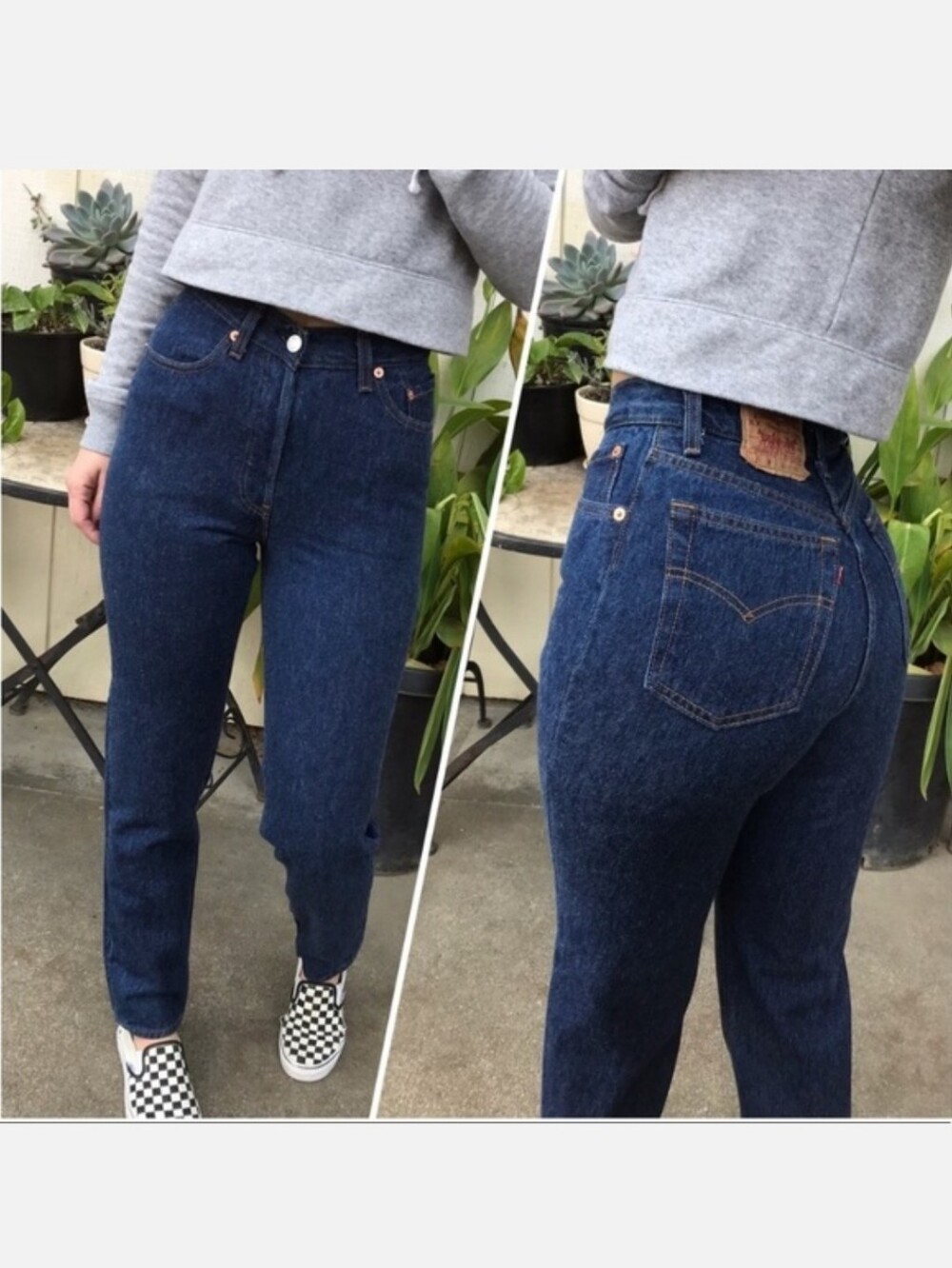 Vintage Levi’s 501’s USA Dark Wash Jeans Womens 26 Long